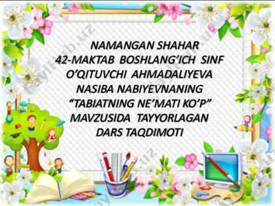 tabiatning ne'mati ko'p — PPTX