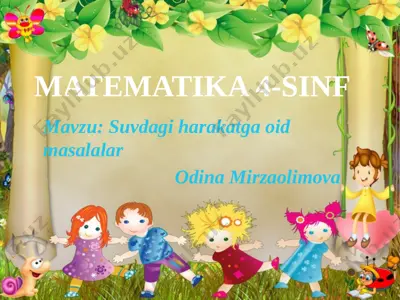 suvdagi harakat — PPTX