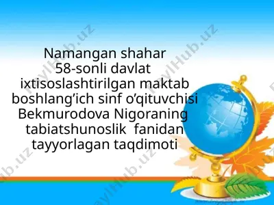o'zbekiston tabiatini muhofaza qilish 4-sinf — PPTX