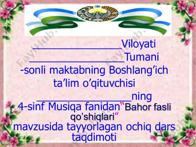 4_sinf_tasviriy_4-chorak bahor fasli qo'shiqlari — PDF