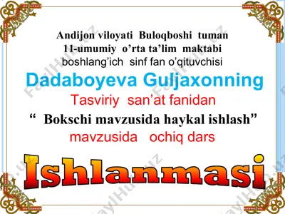 4_sinf_tasviriy_4-chorak bokschi haykalini ishlash — PDF