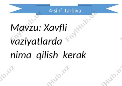 tarbiya 4-sinf — DOCX