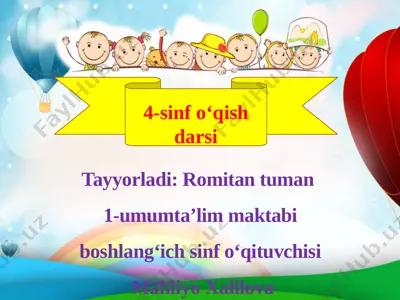 4_sinf_o'qish_mavzu_mangu olov — PPTX