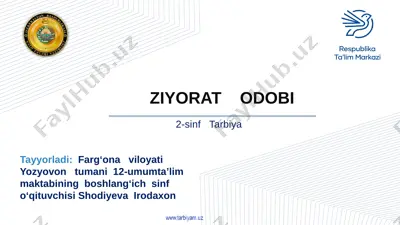 2-sinf tarbiya — PPTX