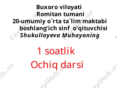 tarbiya 4 sinf — PPTX