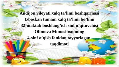 @uz_baza 4-sinf jimjiloq o qish olimova munosibxon — PPTX