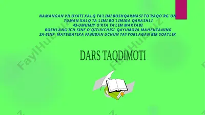 qayumova mahfuza 43 maktab-1 — PPTX