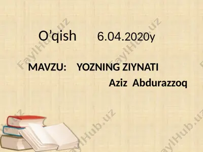 o'qish 7.05 — PPTX
