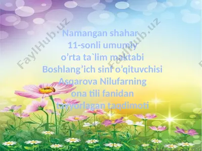 ona tili 2-sinf taqdimot — PPTX