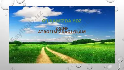o’lkamizda yoz — PPTX