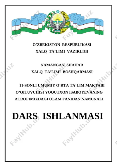 isaboyeva yoqutoy atrofimizdagi olam — DOCX