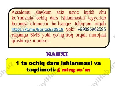 4- sinf o`qish ochiq dars bahor — PDF