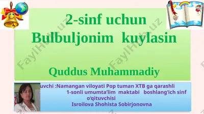 bulbuljonim kulasin 2-sinf o'qish — PPTX
