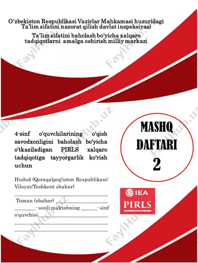 2-mashq daftari o`qish savodxonligi — PDF