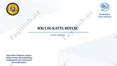 4-sinf tarbiya — PPTX
