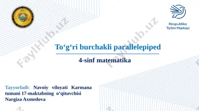 4-sinf matematika — PPTX