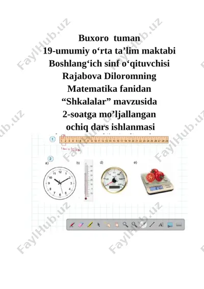 4-sinf matematika ochiq dars — DOCX