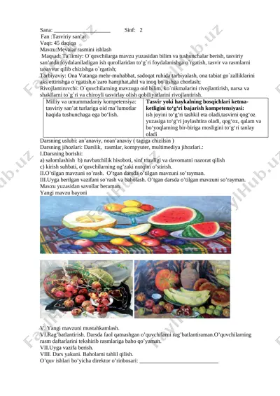 2-sinf.tasv.san'at__karimova — DOCX