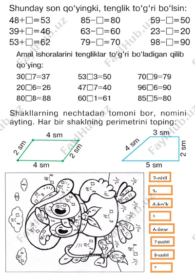 tarqatma 2-sinf — DOCX