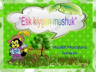raskraska etik kiygan mushuk 3-sinf — PPTX