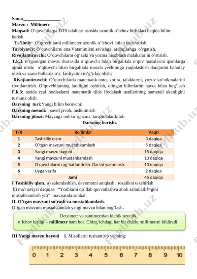 2-sinf matematika iii-chorak — DOCX