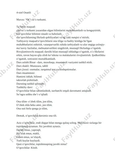 4-ot so'z turkumi — DOCX