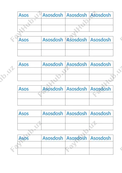 4-sinflar uchun grammatik topshiriqlar — DOCX