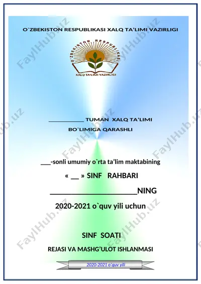 2-sinf tarbiyaviy soat — DOCX