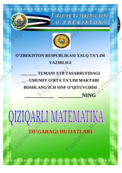 4-matematika to'garak 2020-2021 — DOC