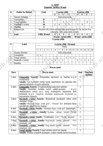 2-sinf jismoniy tarbiya — PDF