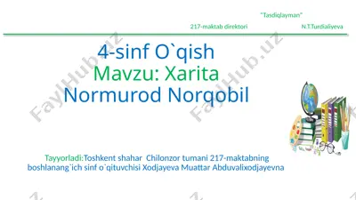 4-sinf o`qish xarita — PPTX