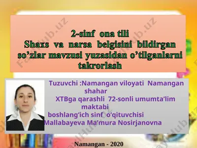 2-sinf 18-mart ona tili (2) — PPT