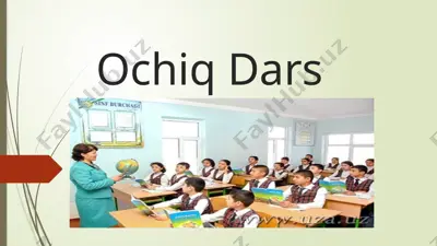 ochiq dars silayd soning ulishi — PPTX