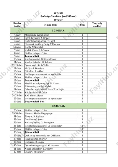 4-sinf o‘qish — PDF