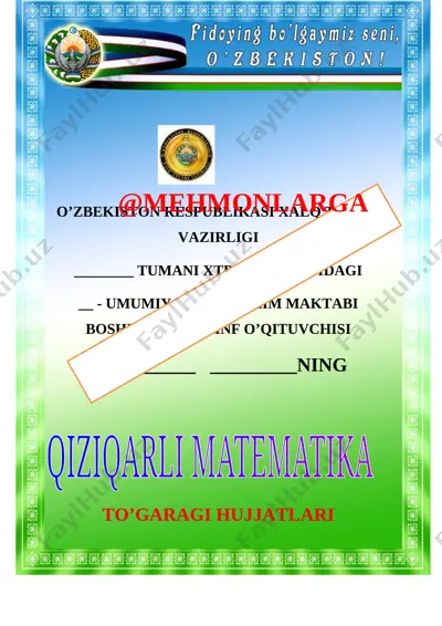 to'garak 4-sinf matematika 2020-2021 — DOCX