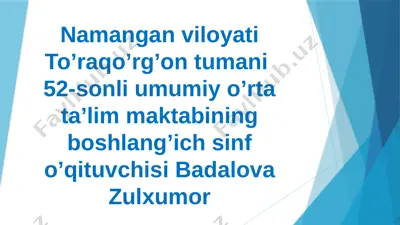 so'z turkumlari — PPTX