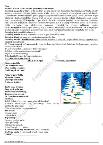 2-sinf o'qish iii-chorak+++ — DOCX