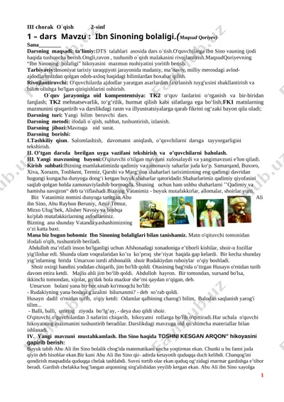 2-sinf o'qish 3 chorak — DOC