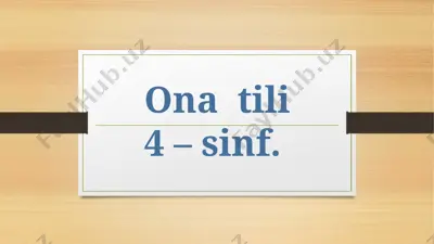 gap. 4-sinf ona tili. — PPTX