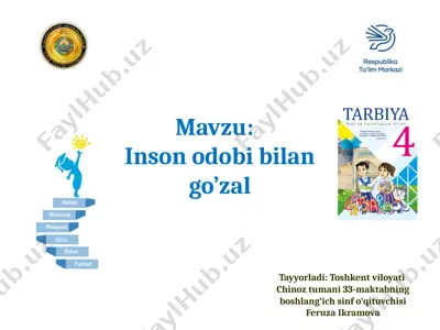 tarbiya 4-sinf inson odobi bilan guzal — PPTX