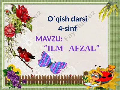 sohiba safarovna ilm afzal ertak4-sinf o'qish darsi — PPTX