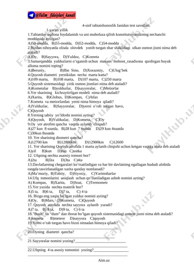 @talim_fidoiylari_kanali___tabiat 4-sinf test — DOCX