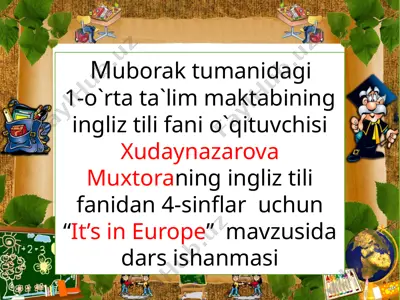 4-sinflar uchun online slayd xudaynazarova muxtora — PPTX