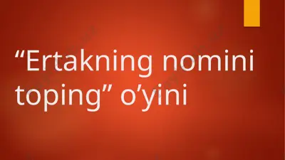 ertakning nomini toping — PPTX