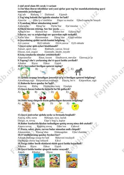 2-sinf atrof olam iii corak2019 — DOCX