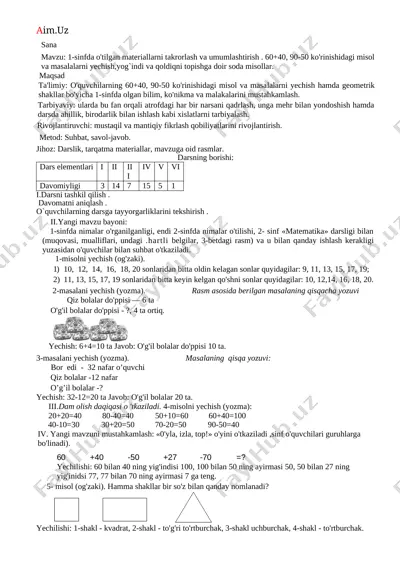 2_sinf_matematika_konspekt — DOCX