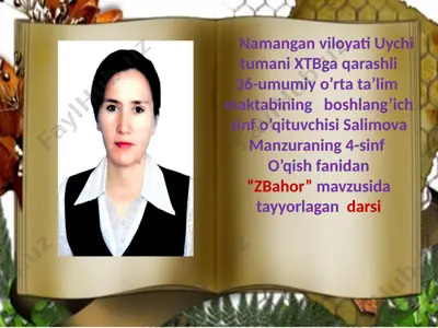 bahor 4-sinf uyga vazifa — PPTX
