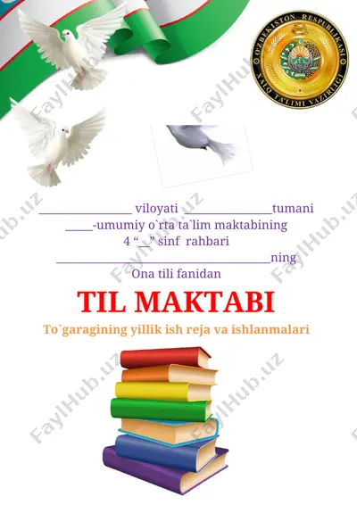 4 sinf til maktabi to`garak 2020-2021 yil 34 soatlik — DOCX
