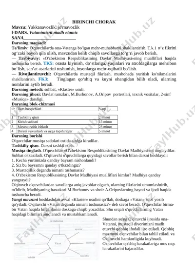 2-sinf musiqa namuna 2019-2020 — DOCX