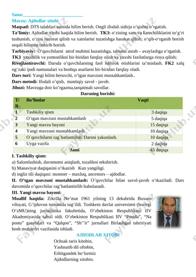 4-sinf o'qish iii-chorak — DOCX